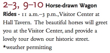 Advertisement for Horse Drawn Carriage Rides